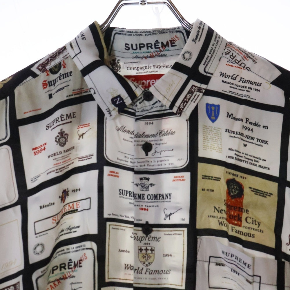 SUPREME(シュプリーム) 24AW Label Shirt 総柄 ラベル レーヨン長袖シャツ マルチカラー