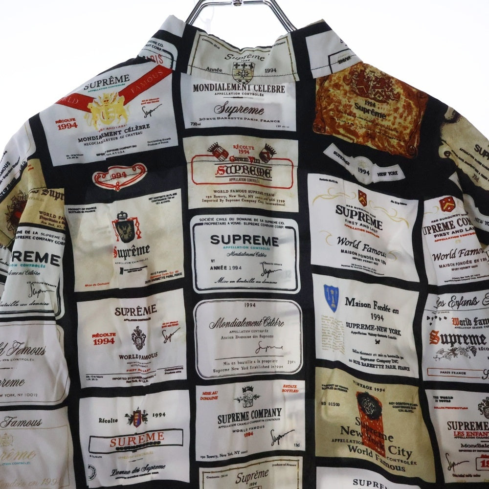 SUPREME(シュプリーム) 24AW Label Shirt 総柄 ラベル レーヨン長袖シャツ マルチカラー