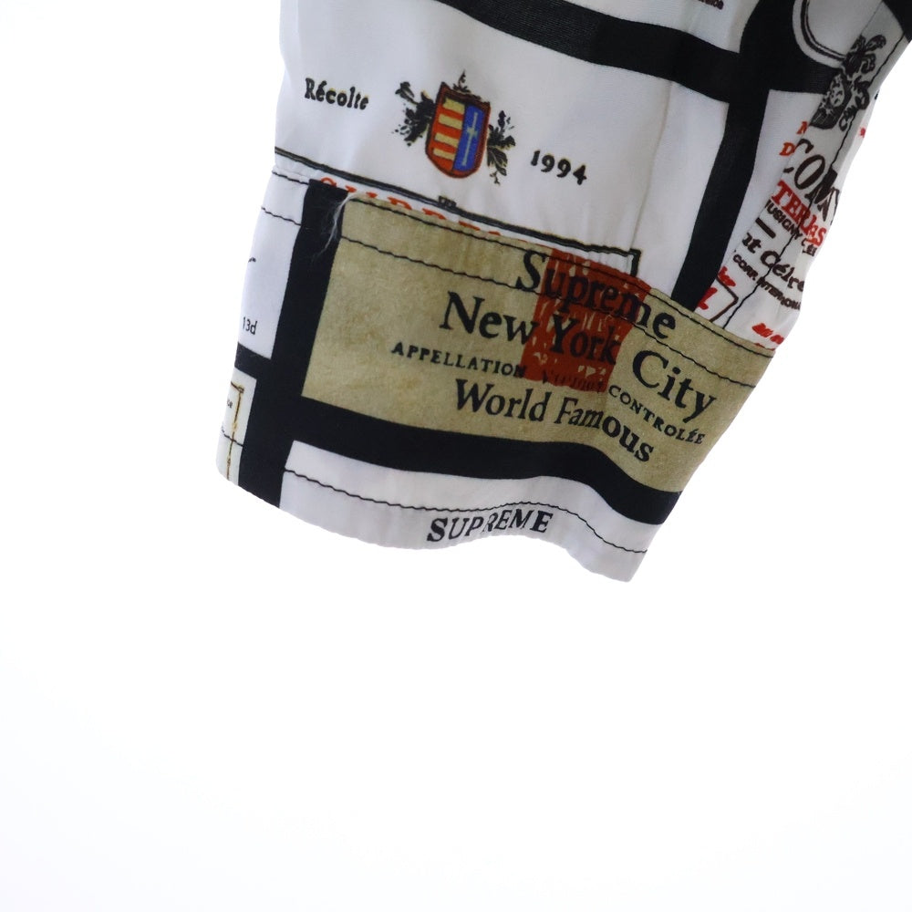 SUPREME(シュプリーム) 24AW Label Shirt 総柄 ラベル レーヨン長袖シャツ マルチカラー