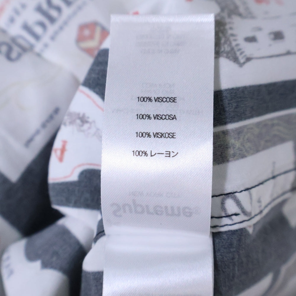 SUPREME(シュプリーム) 24AW Label Shirt 総柄 ラベル レーヨン長袖シャツ マルチカラー