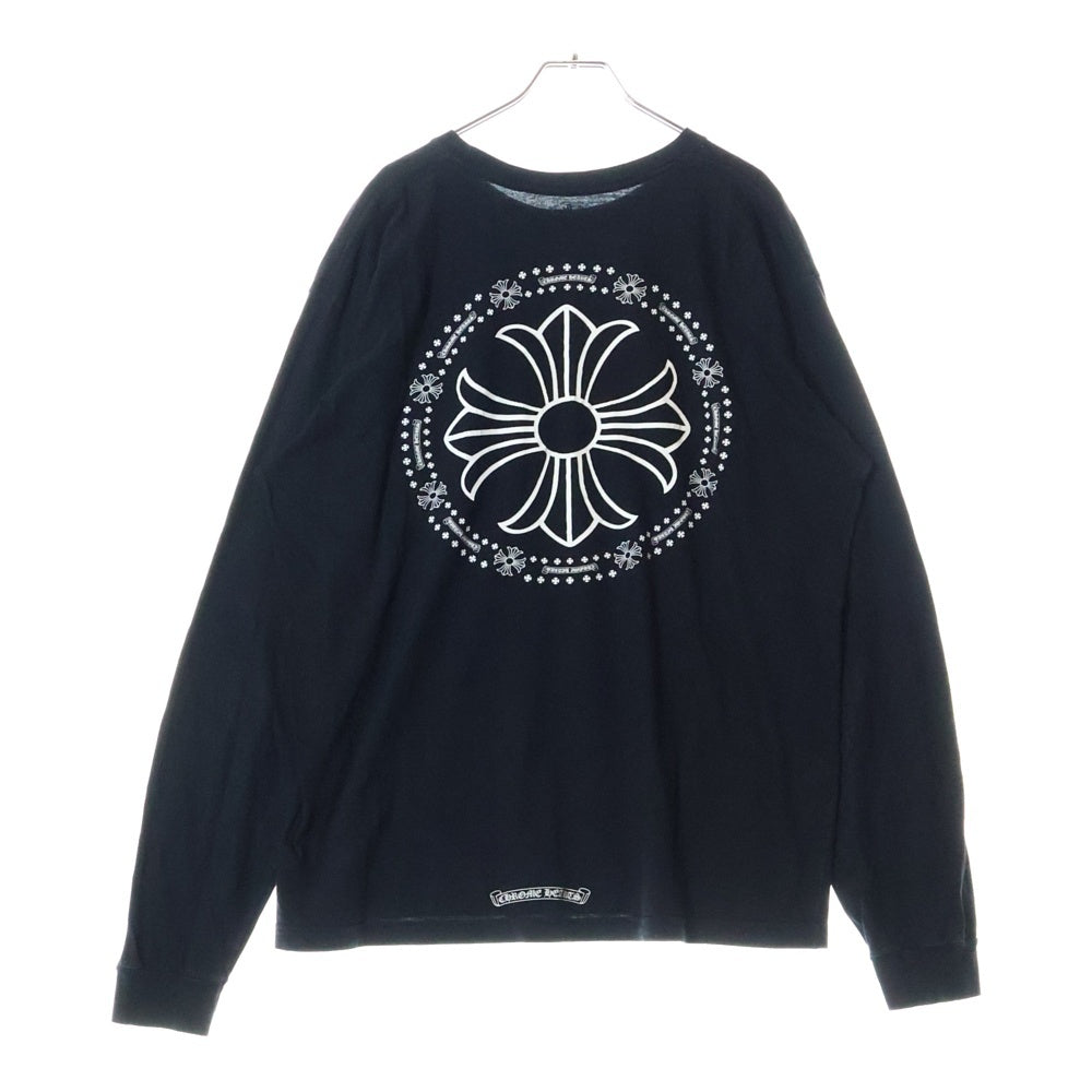 CHROME HEARTS(クロムハーツ) CH PLUS L/S Tee CHサークルロゴ バックプリント 長袖Tシャツ カットソー ブラック
