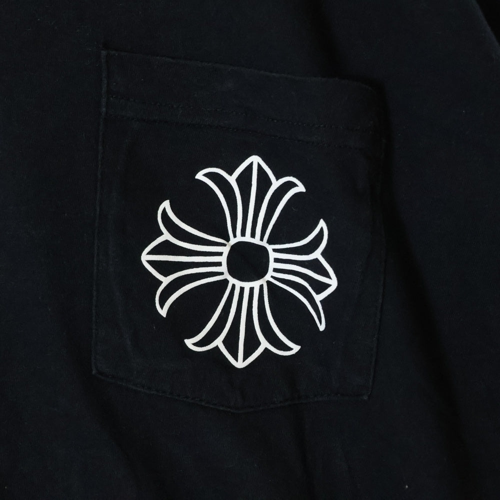 CHROME HEARTS(クロムハーツ) CH PLUS L/S Tee CHサークルロゴ バックプリント 長袖Tシャツ カットソー ブラック