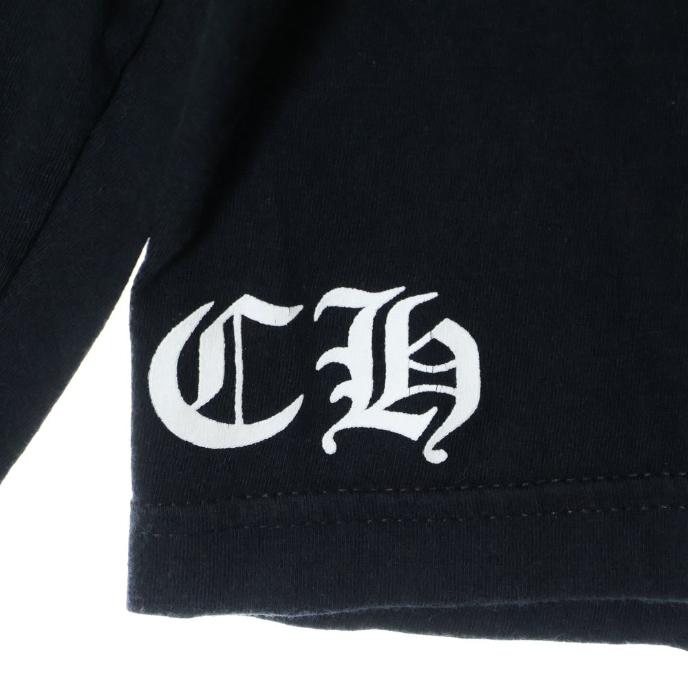 CHROME HEARTS(クロムハーツ) CH PLUS L/S Tee CHサークルロゴ バックプリント 長袖Tシャツ カットソー ブラック