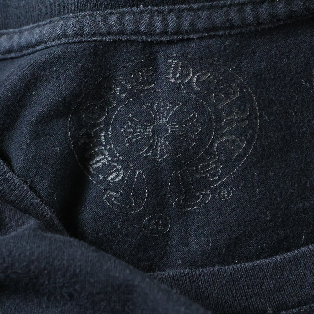 CHROME HEARTS(クロムハーツ) CH PLUS L/S Tee CHサークルロゴ バックプリント 長袖Tシャツ カットソー ブラック