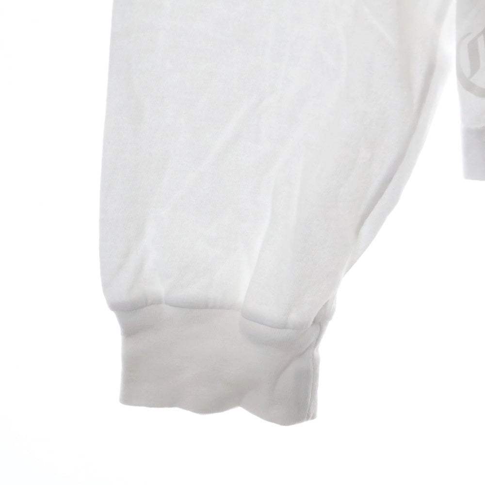 CHROME HEARTS(クロムハーツ) Neck Logo L/S Tee ネックロゴ プリント長袖Tシャツ カットソー ホワイト