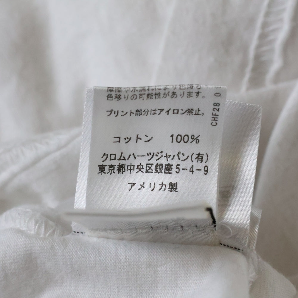 CHROME HEARTS(クロムハーツ) Neck Logo L/S Tee ネックロゴ プリント長袖Tシャツ カットソー ホワイト
