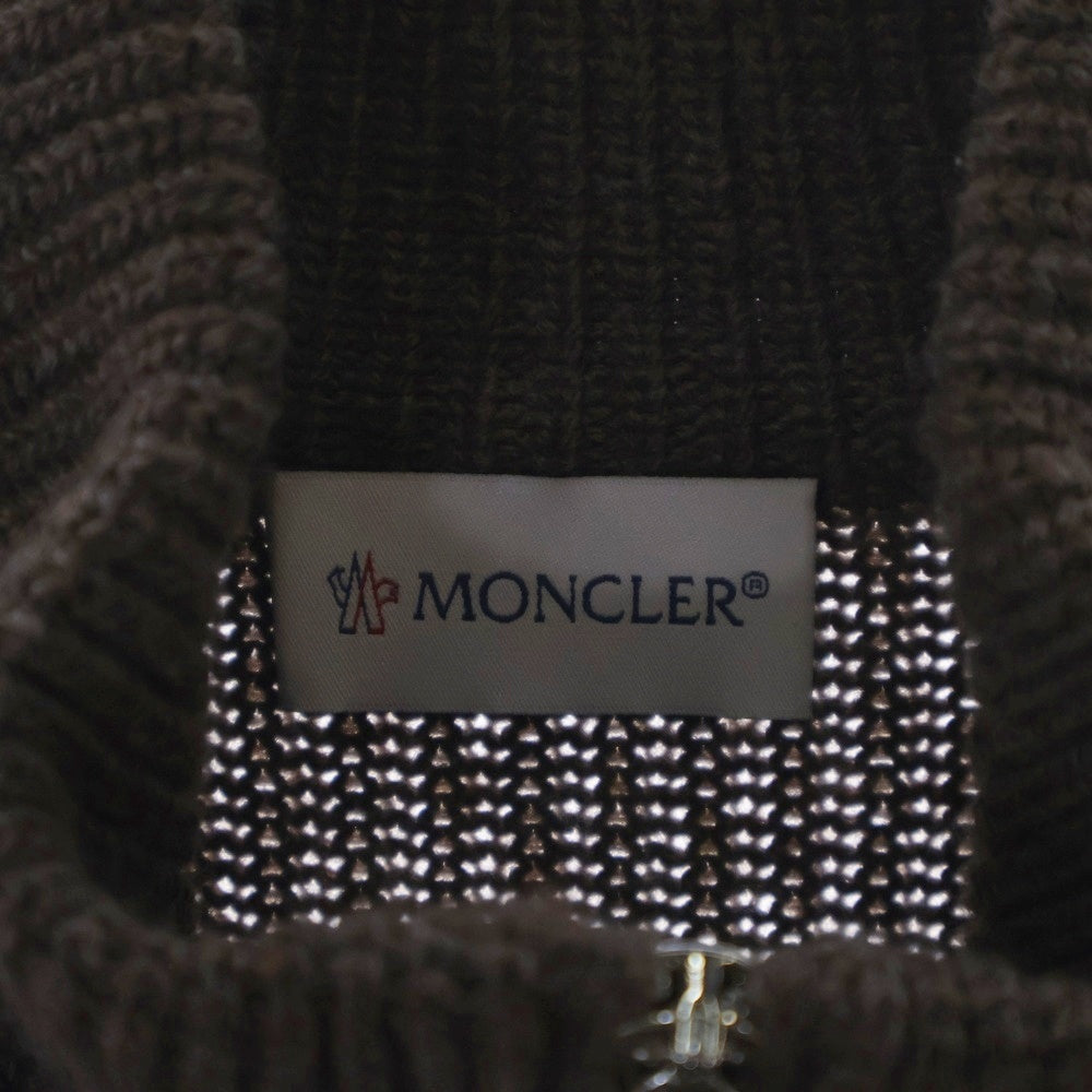 MONCLER(モンクレール) 22AW ニット切り替え コーディロイ ジップアップダウンジャケット ブラウン H20919B00012 M1241