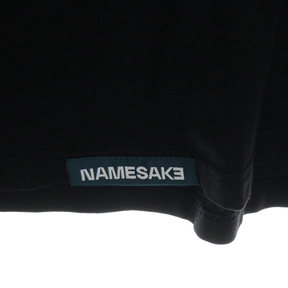 NAMESAKE(ナメサケ) フロントロゴ プリント 半袖カットソー ブラック