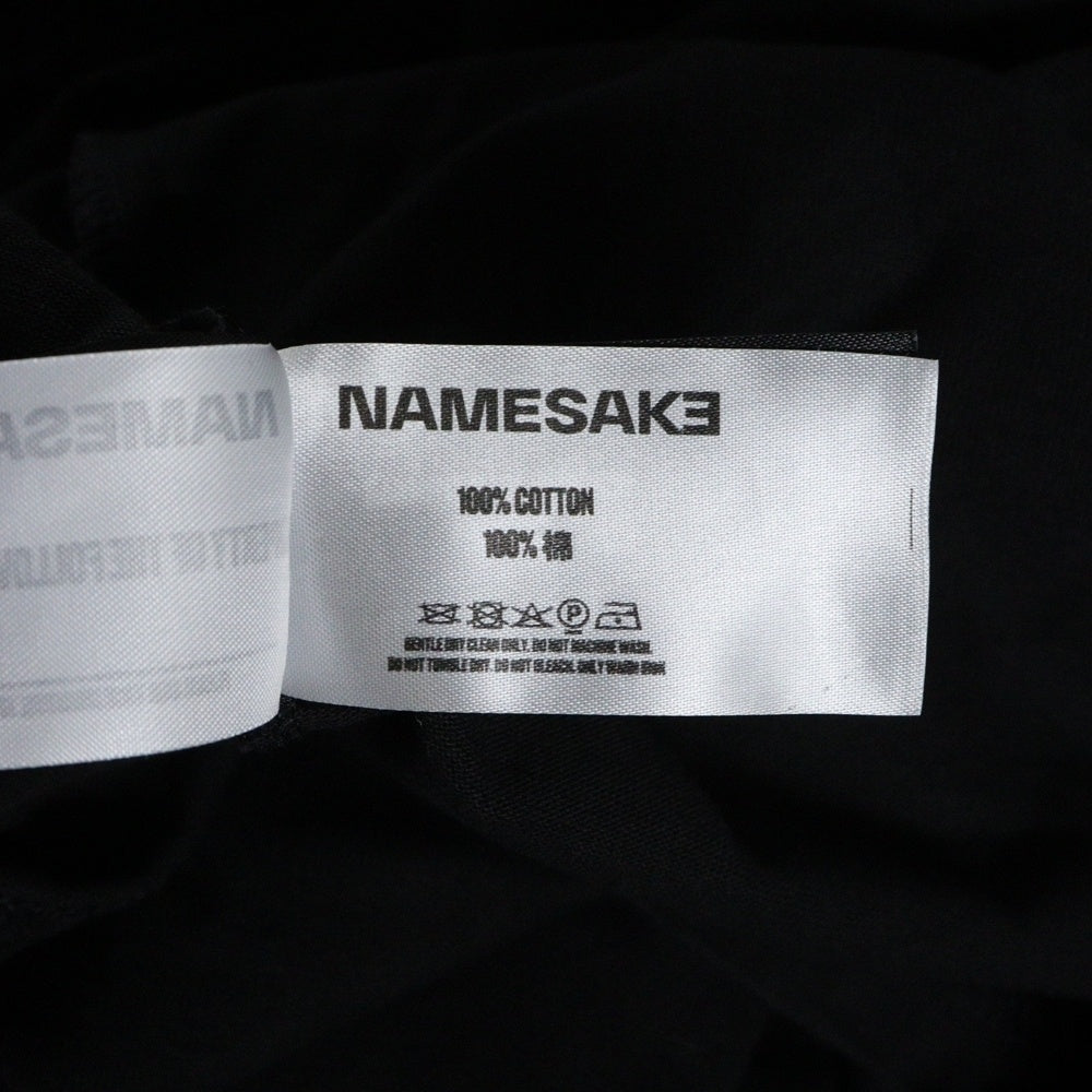 NAMESAKE(ナメサケ) フロントロゴ プリント 半袖カットソー ブラック