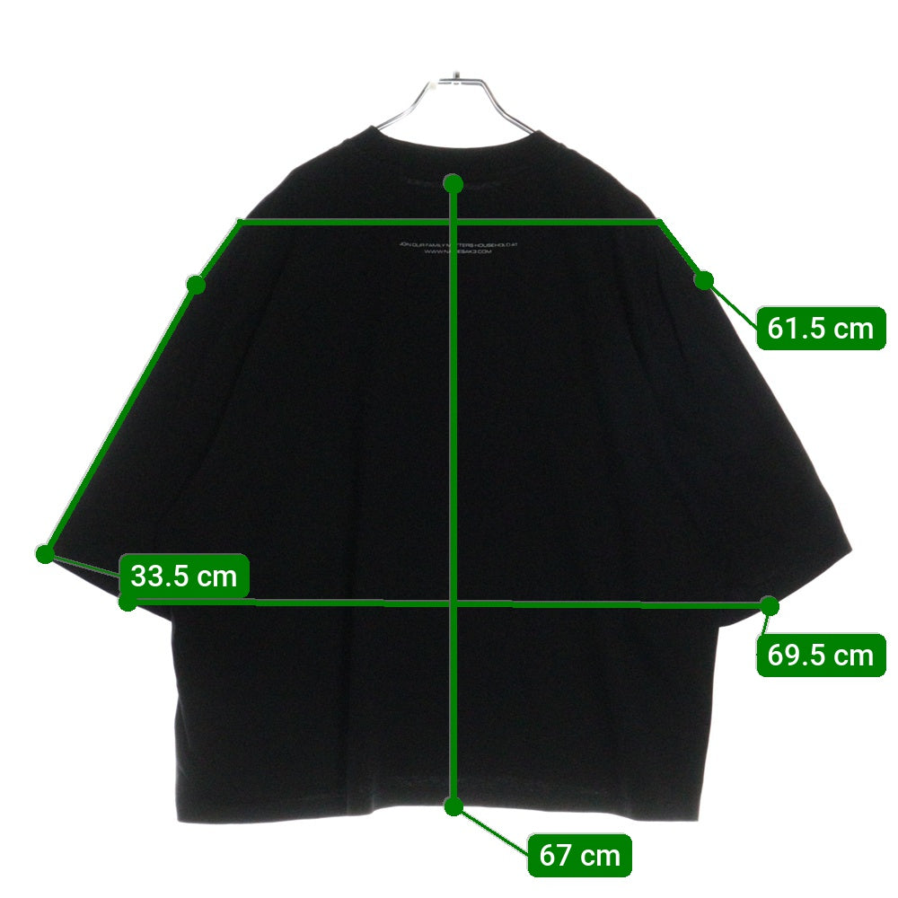 NAMESAKE(ナメサケ) フロントロゴ プリント 半袖カットソー ブラック