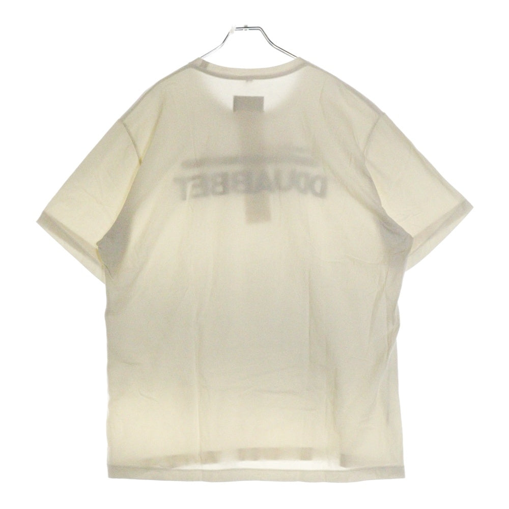 doublet(ダブレット) 24SS AI-GENERATED DOUBLET LOGO フロントロゴ 半袖Tシャツ カットソー ホワイト 24SS32CS315