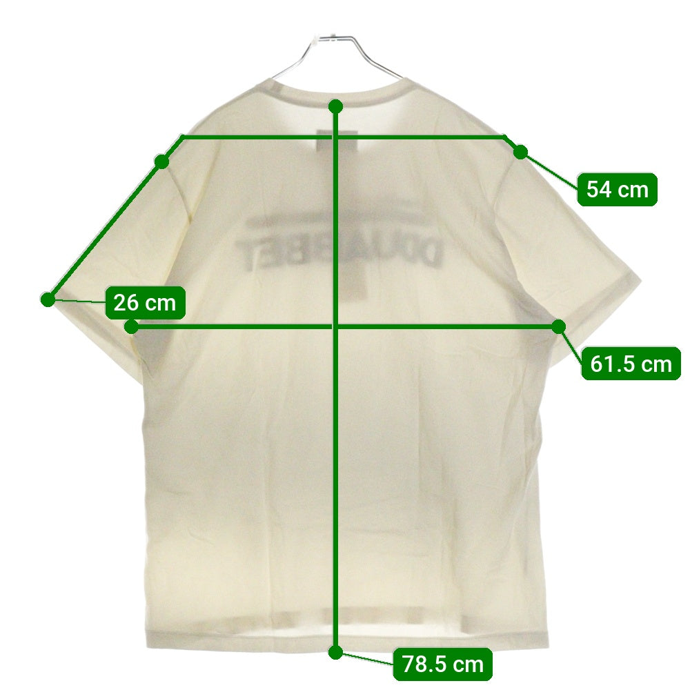 doublet(ダブレット) 24SS AI-GENERATED DOUBLET LOGO フロントロゴ 半袖Tシャツ カットソー ホワイト 24SS32CS315