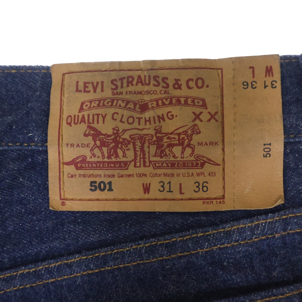Levi's(リーバイス) 501 USA製 ボタン裏552 スモールe 501-0000 ボタンフライ デニムパンツ インディゴ