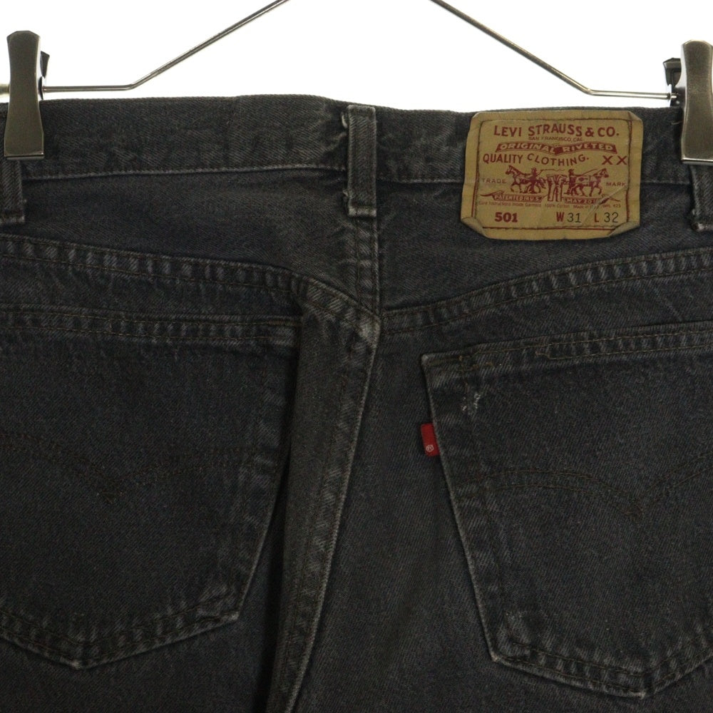 Levi's(リーバイス) 501 USA製 ボタン裏522 スモールe 501-0658 ボタンフライ デニムパンツ ブラック