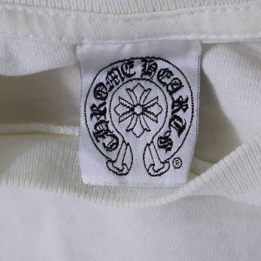CHROME HEARTS(クロムハーツ) OLD AMERICAN FLAG TEE オールド アメリカンフラッグTシャツ 星条旗 ホースシュープリント 半袖カットソー ホワイト