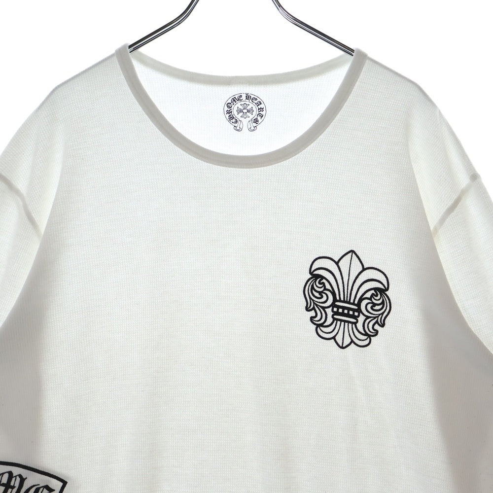 CHROME HEARTS(クロムハーツ) BSフレアプリントサーマル長袖Tシャツ ロンT カットソー ホワイト