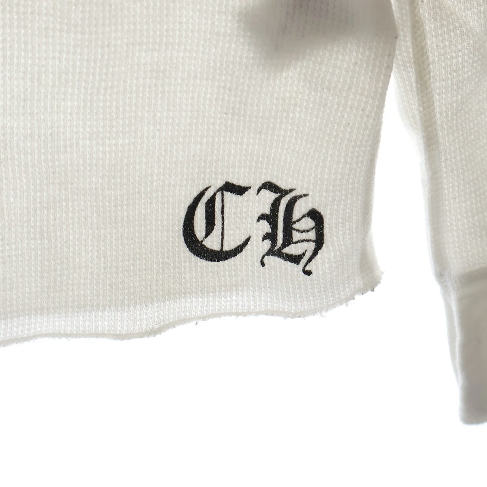 CHROME HEARTS(クロムハーツ) BSフレアプリントサーマル長袖Tシャツ ロンT カットソー ホワイト