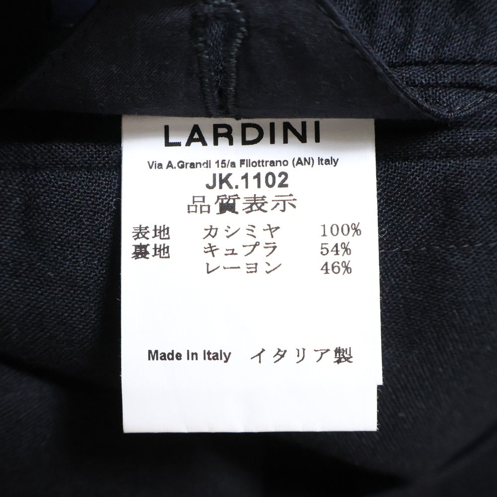 LARDINI(ラルディーニ) 3B カシミヤ キュプラ ダブル テーラードジャケット ブラック JT655APQY