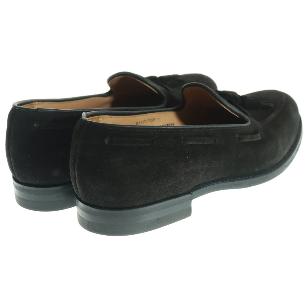 Crockett&Jones(クロケットアンドジョーンズ) CAVENDISH3 26212 スウェードレザー タッセルローファー ダークブラウン