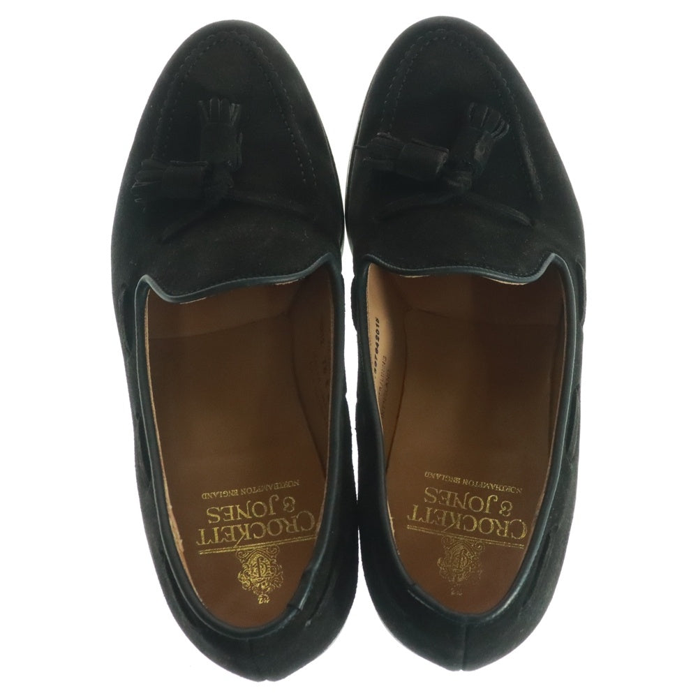 Crockett&Jones(クロケットアンドジョーンズ) CAVENDISH3 26212 スウェードレザー タッセルローファー ダークブラウン