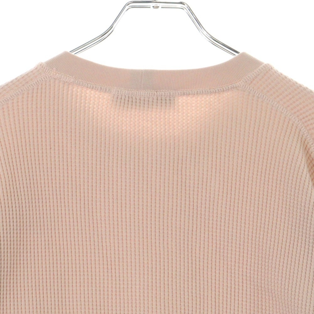 STONE ISLAND(ストーンアイランド) 25SS ORGANIC COTTON WAFFLE FLEECE K1S156100008S0044 コットンワッフルスウェットトレーナー サーモンピンク 長袖Tシャツ