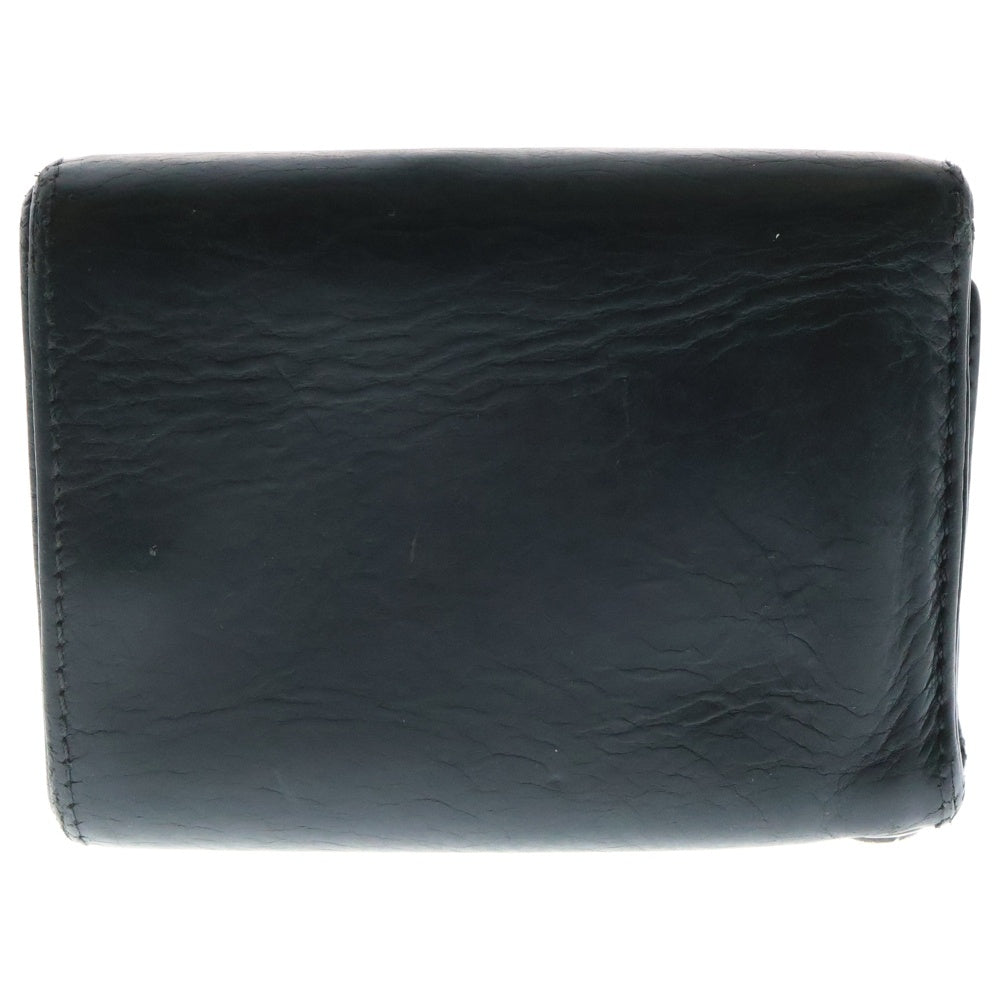 CHROME HEARTS(クロムハーツ) 3FOLD 3フォールド ケルティックボタン レザーウォレット 財布 ブラック BCA364
