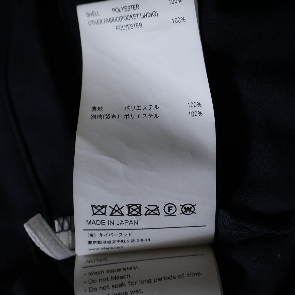 WTAPS(ダブルタップス) 23SS CHIEF JACKET POLY TWILL 231TQDT-JKM02 チーフ コーチジャケット ネイビー