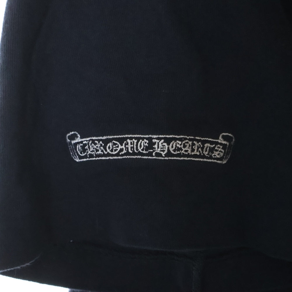 CHROME HEARTS(クロムハーツ) OLD フロントホースシュー刺繍 半袖Tシャツ カットソー ブラック