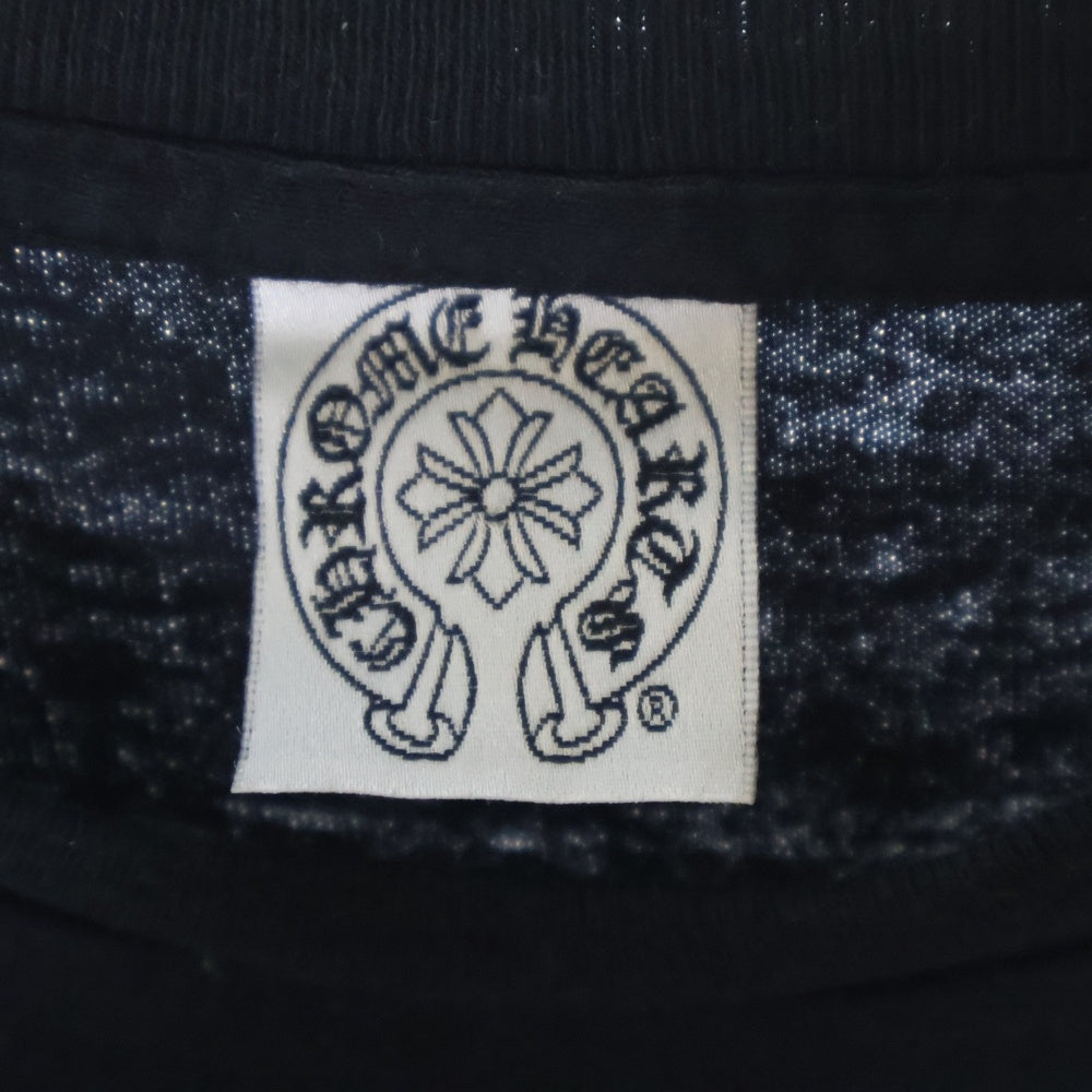 CHROME HEARTS(クロムハーツ) OLD フロントホースシュー刺繍 半袖Tシャツ カットソー ブラック