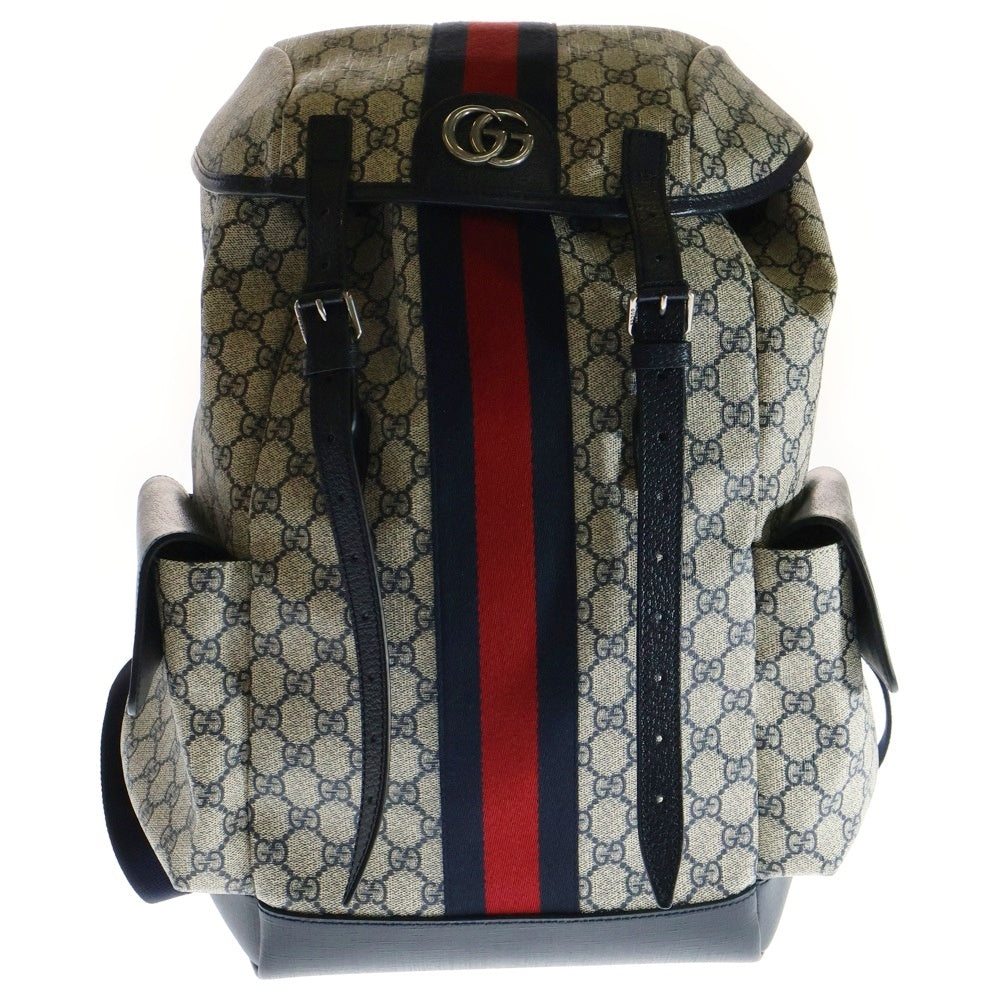 GUCCI(グッチ) GGスプリーム オフィディア バックパック ベージュ/ネイビー 598140
