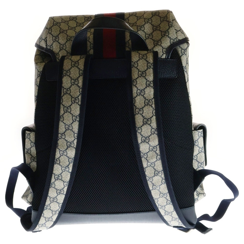 GUCCI(グッチ) GGスプリーム オフィディア バックパック ベージュ/ネイビー 598140