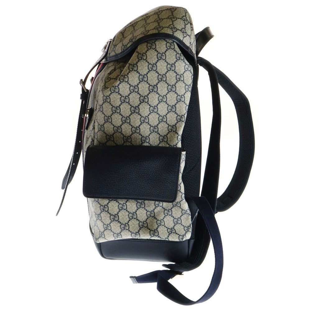 GUCCI(グッチ) GGスプリーム オフィディア バックパック ベージュ/ネイビー 598140