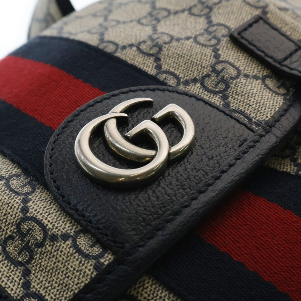 GUCCI(グッチ) GGスプリーム オフィディア バックパック ベージュ/ネイビー 598140