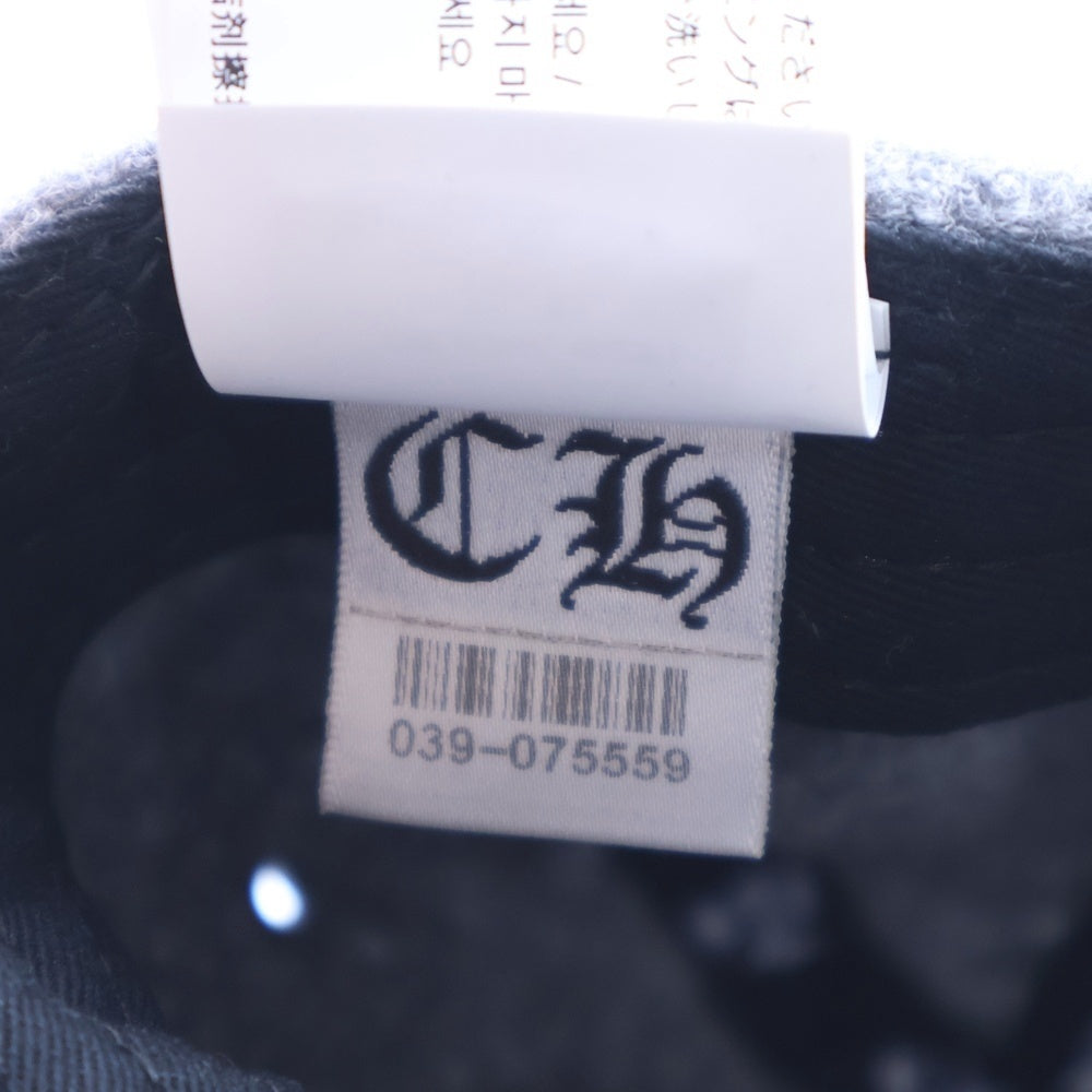 CHROME HEARTS(クロムハーツ) CHレザーパッチウールキャップ 帽子 グレー