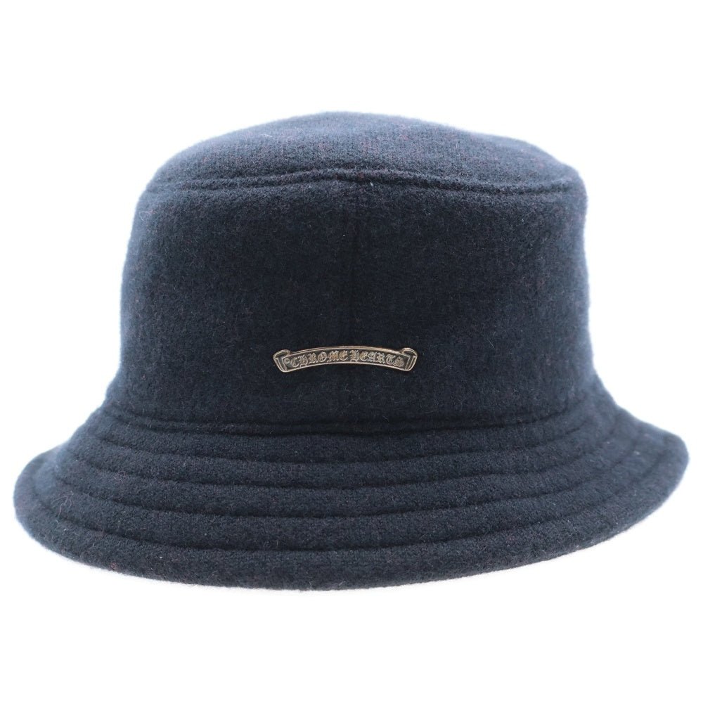 CHROME HEARTS(クロムハーツ) U BUCKET JACOUARD KNIT CH CHロゴ カシミアバケットハット ブラック/レッド