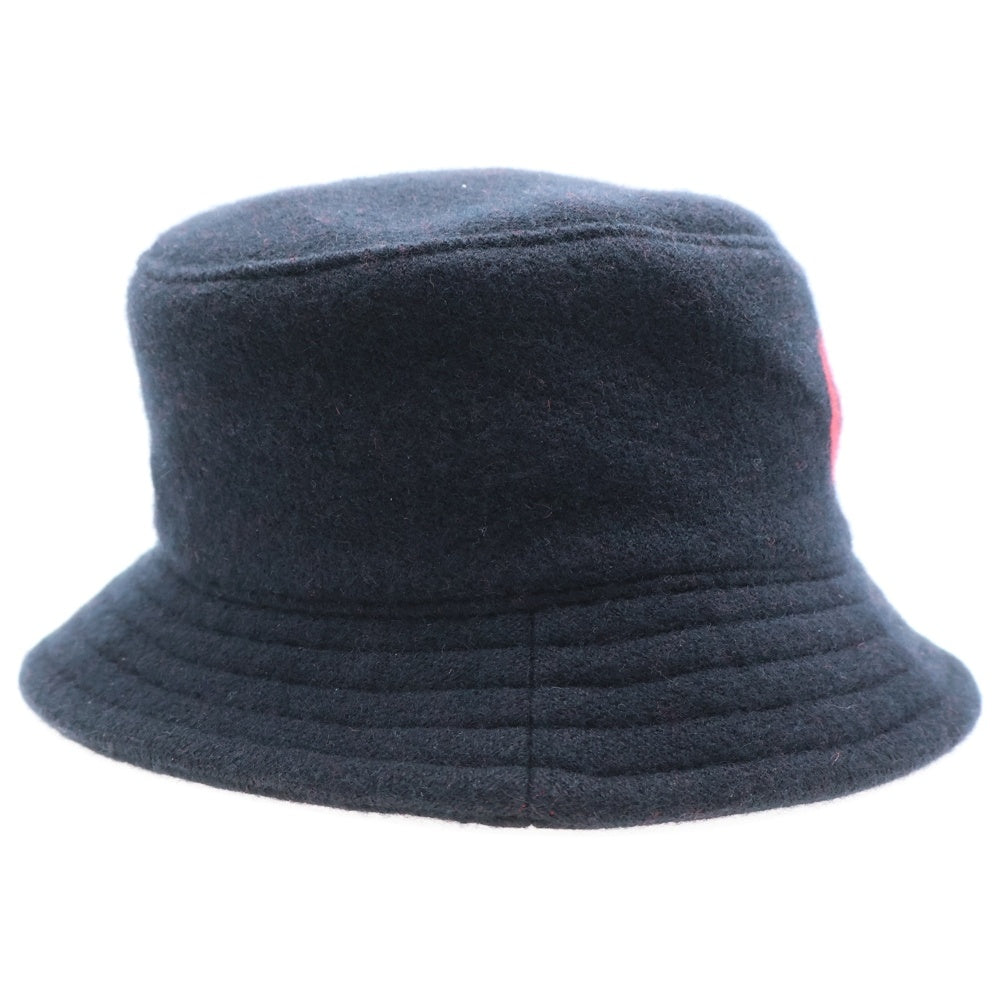 CHROME HEARTS(クロムハーツ) U BUCKET JACOUARD KNIT CH CHロゴ カシミアバケットハット ブラック/レッド