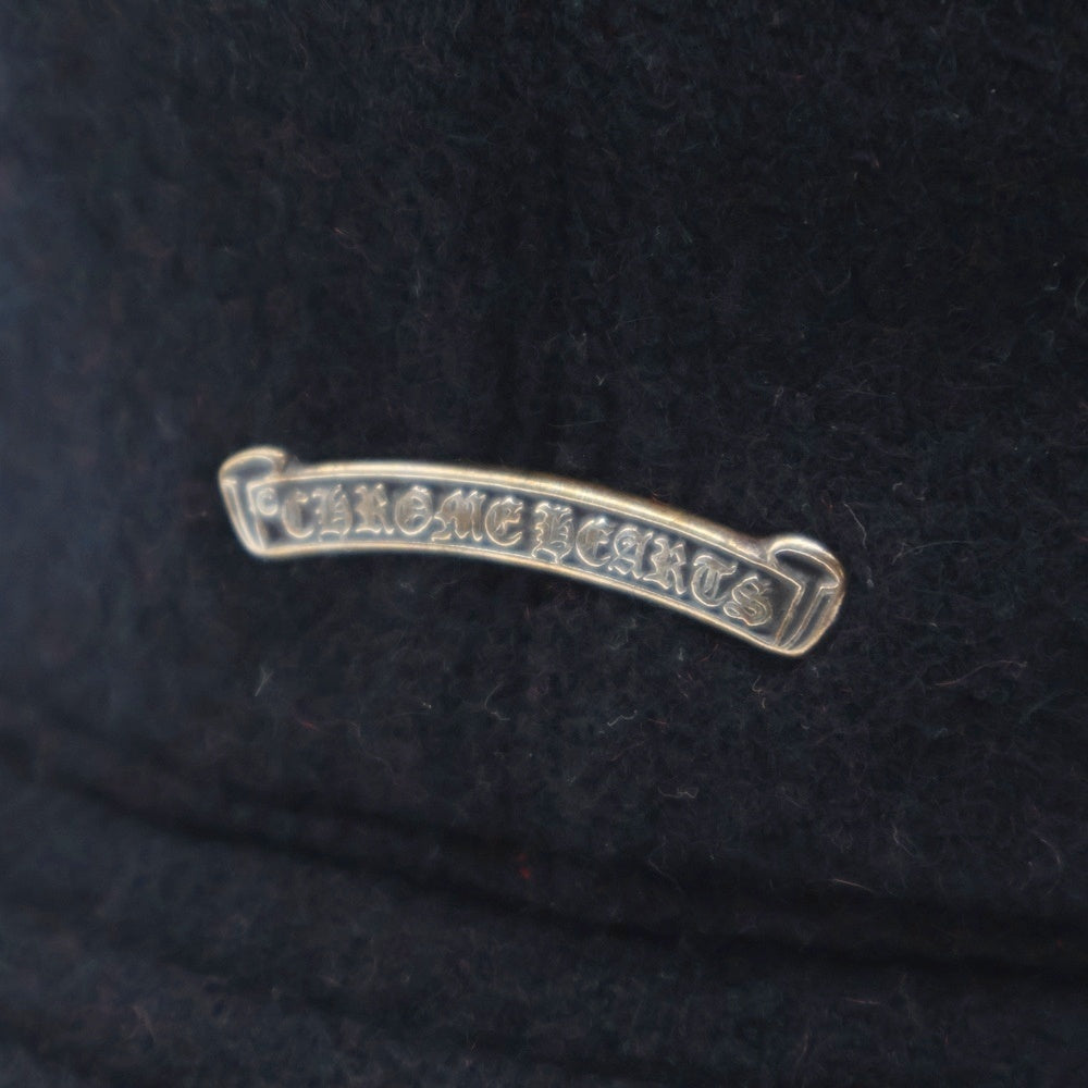CHROME HEARTS(クロムハーツ) U BUCKET JACOUARD KNIT CH CHロゴ カシミアバケットハット ブラック/レッド