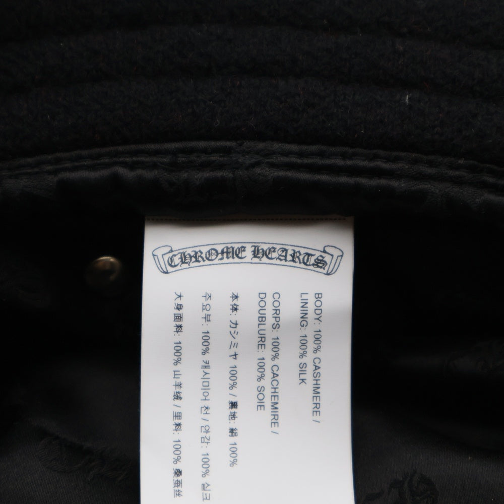 CHROME HEARTS(クロムハーツ) U BUCKET JACOUARD KNIT CH CHロゴ カシミアバケットハット ブラック/レッド