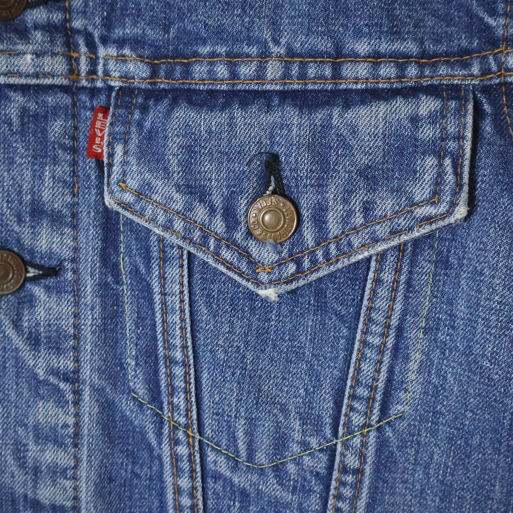 Levi's(リーバイス) 60s-70s VINTAGE 70505 BIG-E ボタン裏刻印524 ブランケット付きデニムトラッカージャケット インディゴ