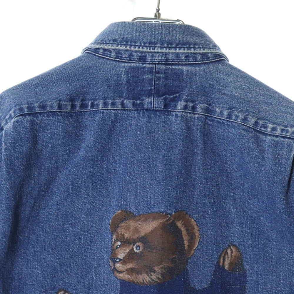 POLO RALPH LAUREN(ポロラルフローレン) 90s VINTAGE POLO COUTRY DUNGAREE 初期ポロベア ヴィンテージ ダンガリー長袖シャツ インディゴ