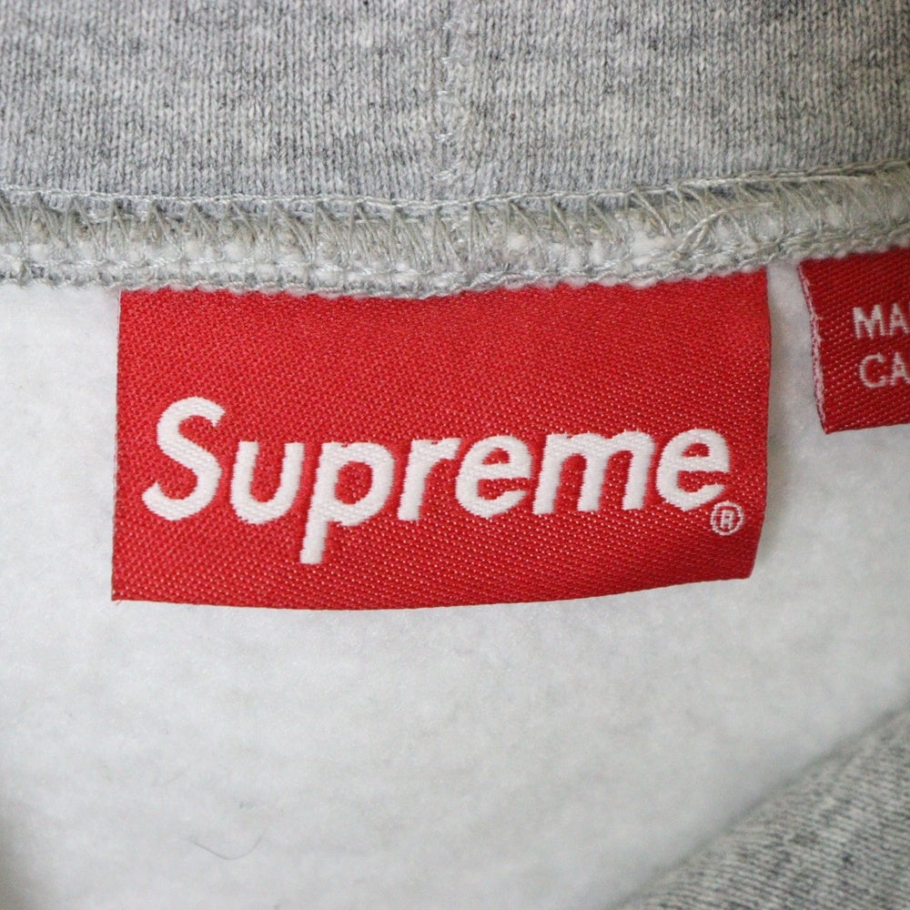 SUPREME(シュプリーム) 23AW Small Box Drawcord Hooded Sweatshirt スモールボックスロゴ スウェット プルオーバーパーカー フーディ グレー