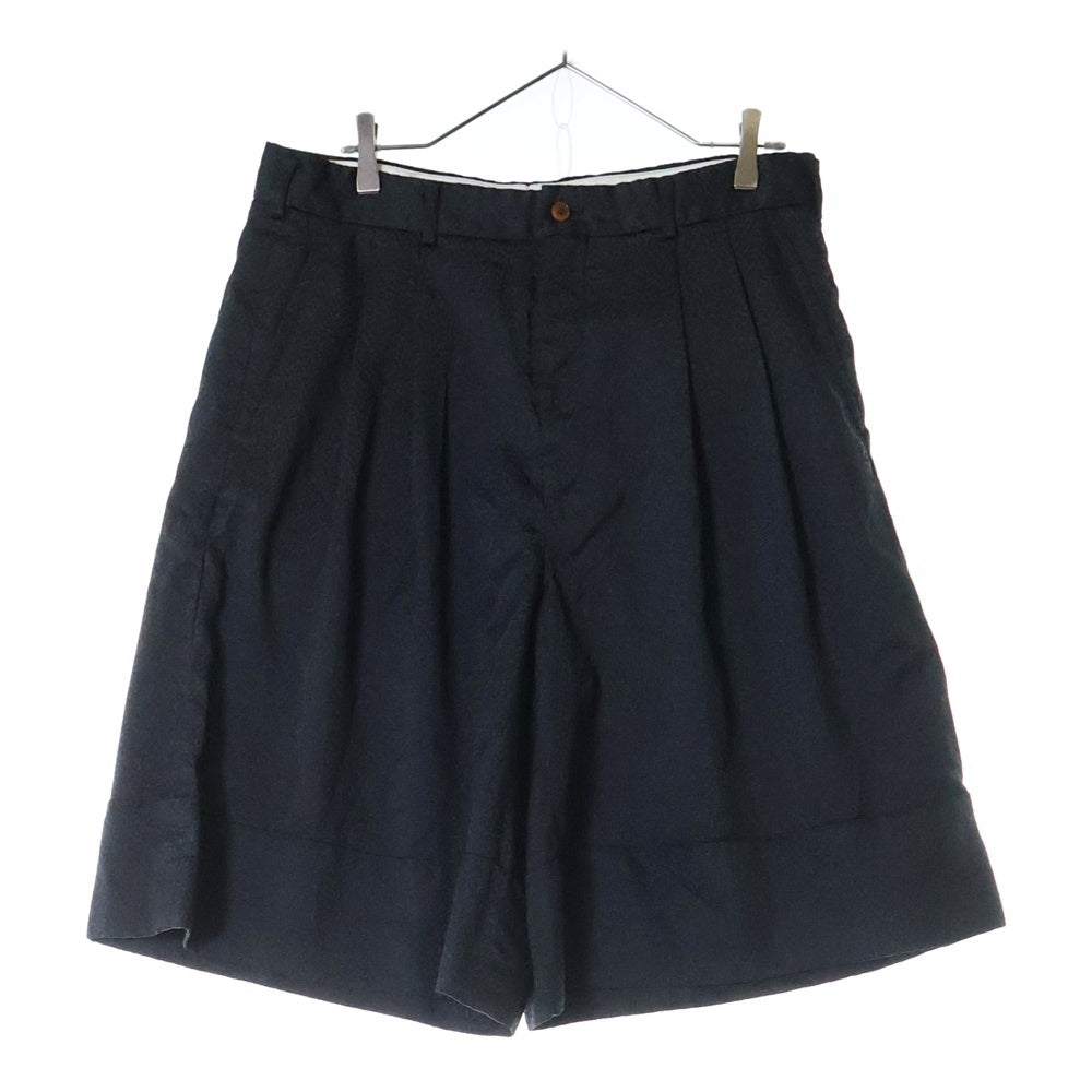 COMME des GARCONS HOMME PLUS(コムデギャルソンオムプリュス)19AW 総柄 2タックショーツ ハーフパンツ ブラック PD-P049