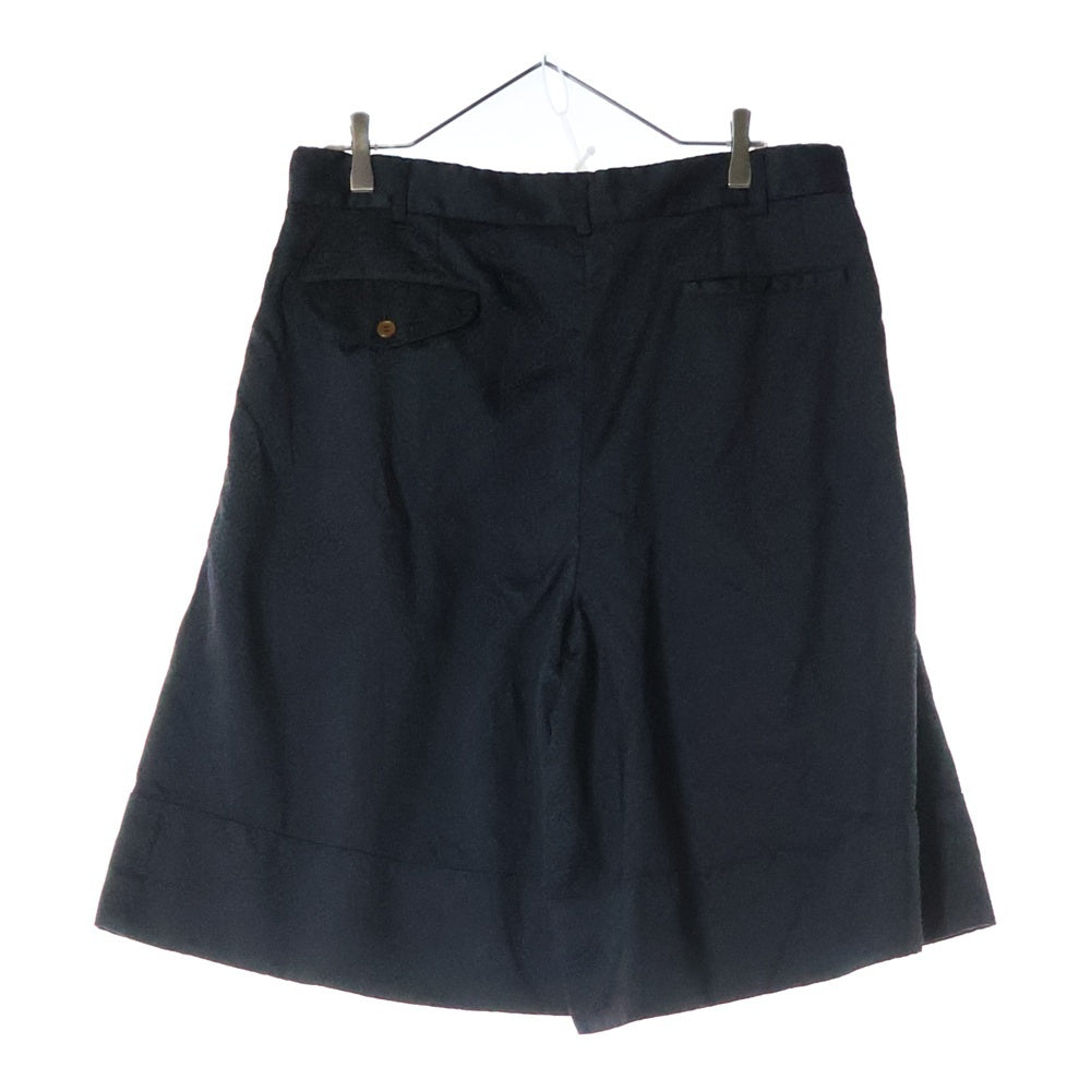 COMME des GARCONS HOMME PLUS(コムデギャルソンオムプリュス)19AW 総柄 2タックショーツ ハーフパンツ ブラック PD-P049