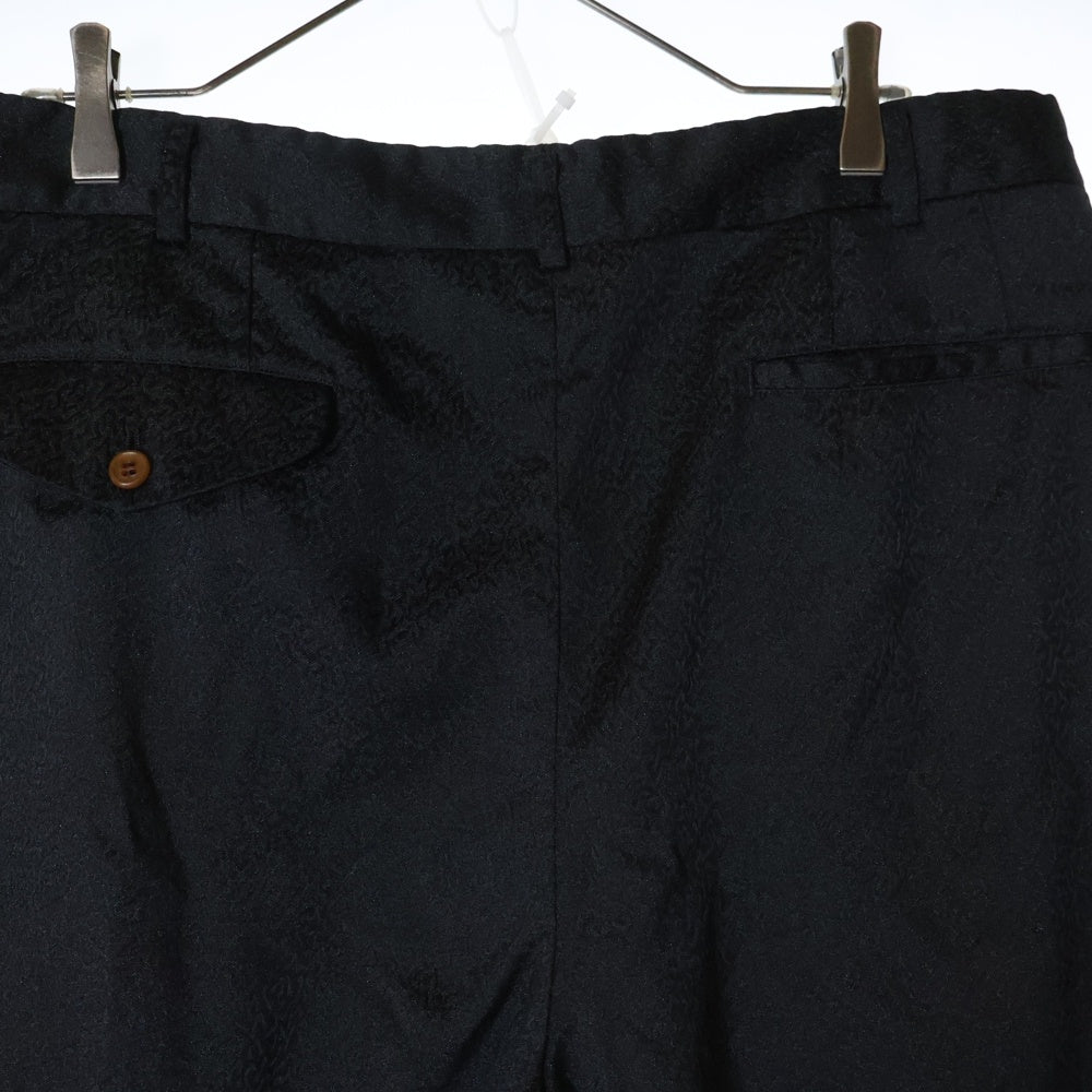 COMME des GARCONS HOMME PLUS(コムデギャルソンオムプリュス)19AW 総柄 2タックショーツ ハーフパンツ ブラック PD-P049