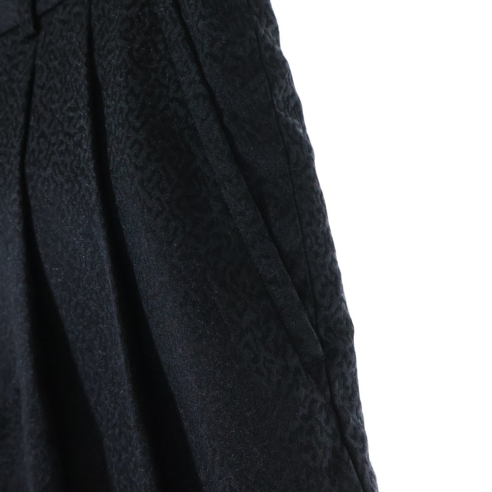 COMME des GARCONS HOMME PLUS(コムデギャルソンオムプリュス)19AW 総柄 2タックショーツ ハーフパンツ ブラック PD-P049