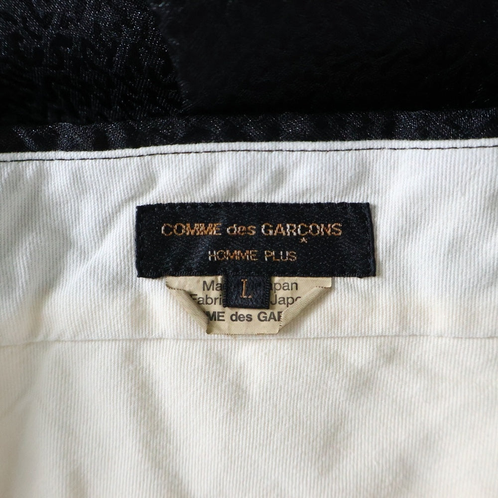 COMME des GARCONS HOMME PLUS(コムデギャルソンオムプリュス)19AW 総柄 2タックショーツ ハーフパンツ ブラック PD-P049