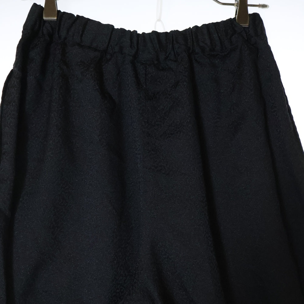 COMME des GARCONS(コムデギャルソン) 23AW 裁ち切り 切替 クロップドワイドパンツ ブラック GD-P010