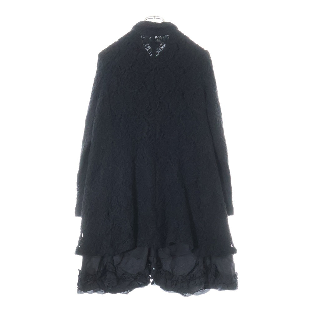COMME des GARCONS COMME des GARCONS(コムデギャルソンコムデギャルソン) 14AW 総レース キュプラ切替 ロングコート ブラック RN-J010