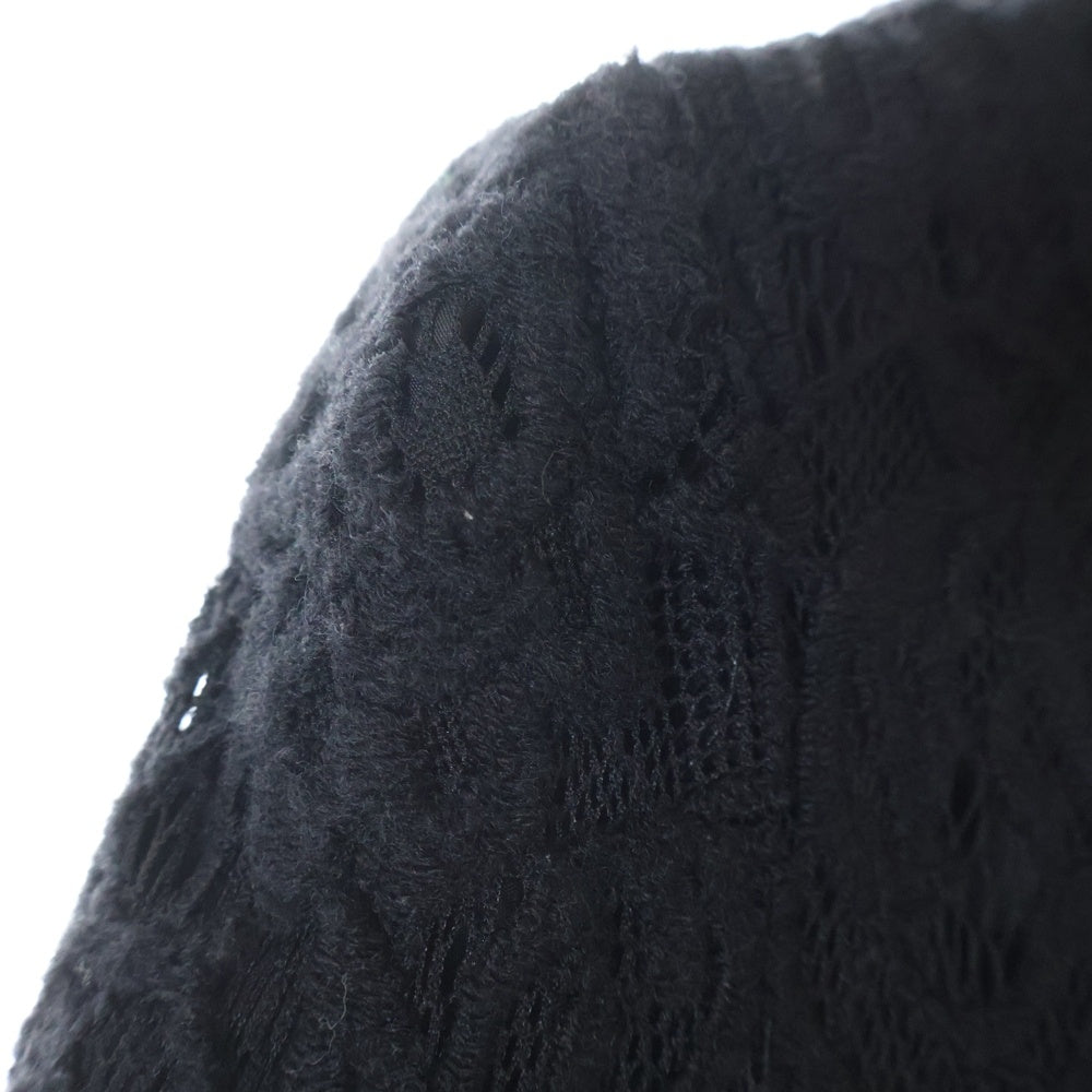 COMME des GARCONS COMME des GARCONS(コムデギャルソンコムデギャルソン) 14AW 総レース キュプラ切替 ロングコート ブラック RN-J010