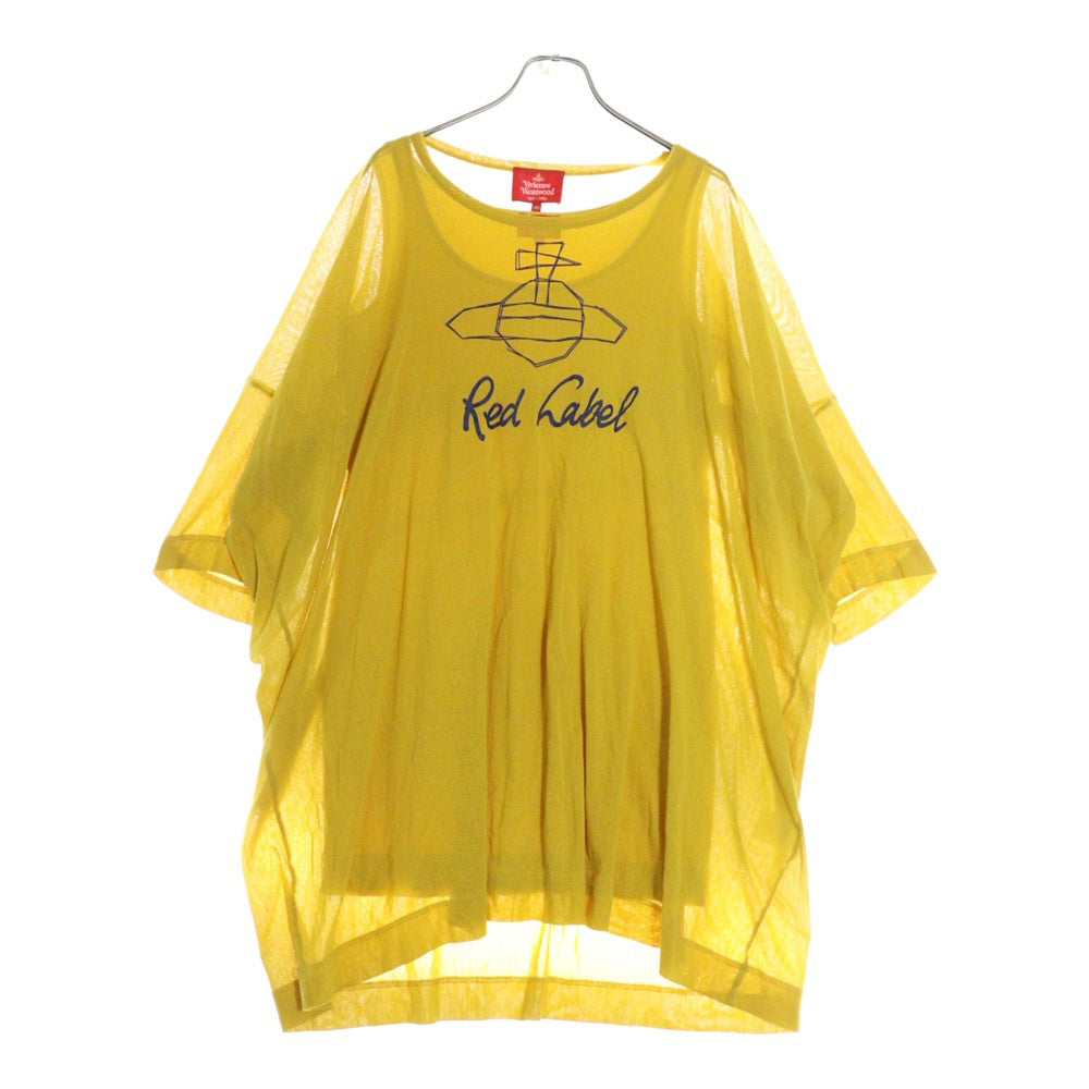 Vivienne Westwood Red Label(ヴィヴィアンウエストウッドレッドレーベル) ビッグオーブプリント 半袖ワンピース イエロー レディース 16-12-522014